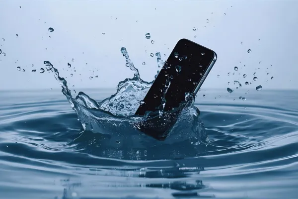 水没してしまったスマホ
