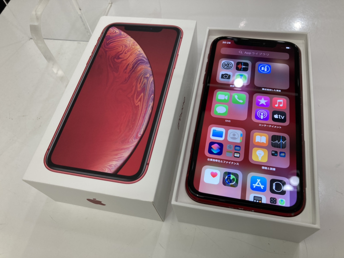 iPhoneXR 256GB レッド simフリー 中古箱あり
