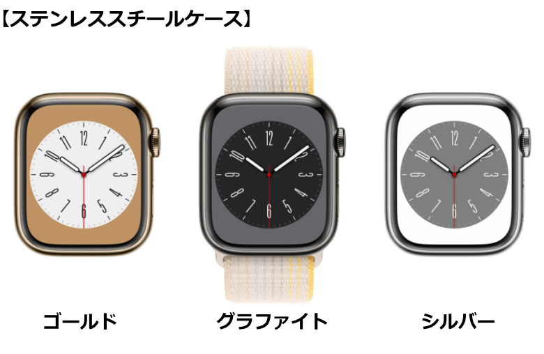 Apple Watch Series 8の新機能/デザイン/色/Series 7・SEとの比較と旧