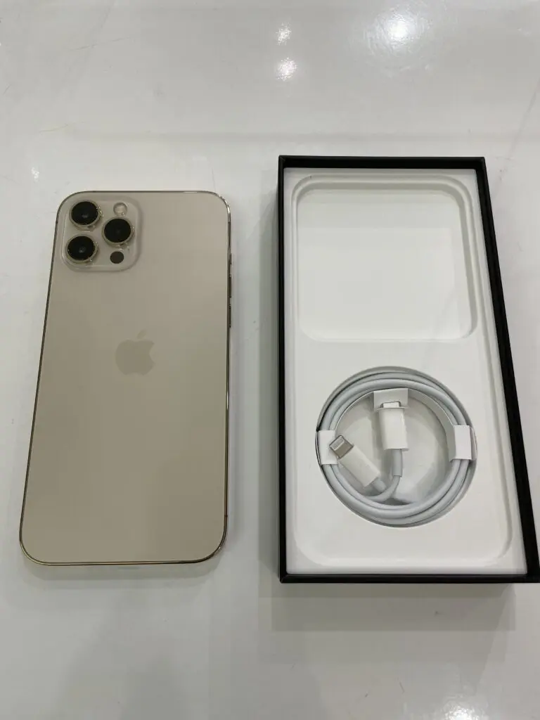 iPhone12ProMax 128GB ゴールド AppleSIMフリー 中古品 本体、箱、付属