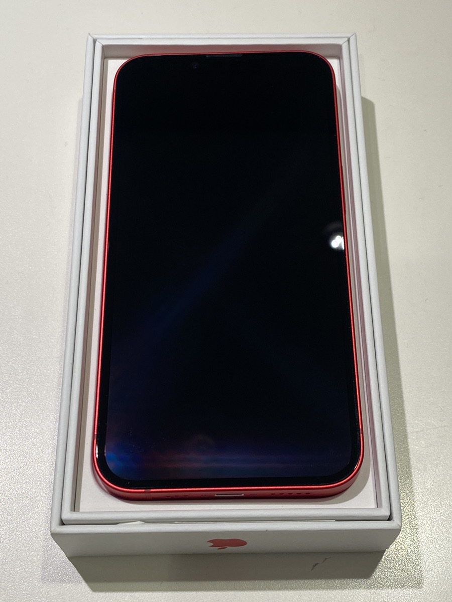 iPhone14 256GB 中古 本体 箱 新品付属品、RD AppleSIMフリー　