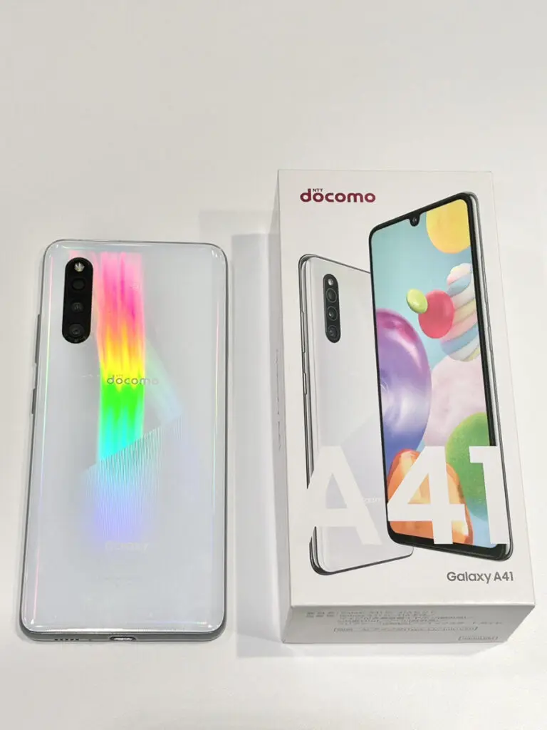 Galaxy A41 64GB ホワイト 中古 本体 箱 docomo○【横浜ビブレ