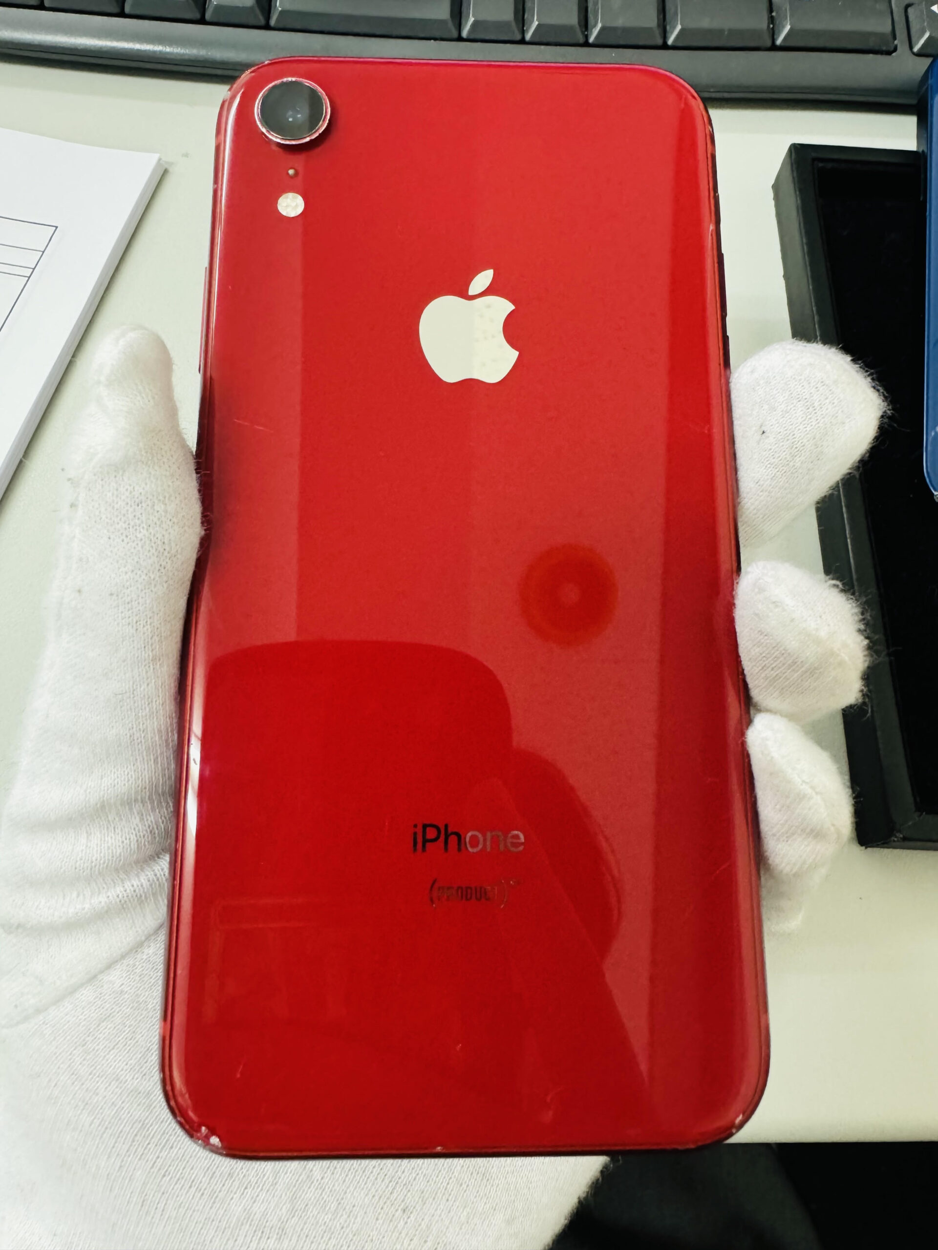 iPhoneXR 64GB au red 故障品(画面割れ液晶漏れ) 【所沢店】