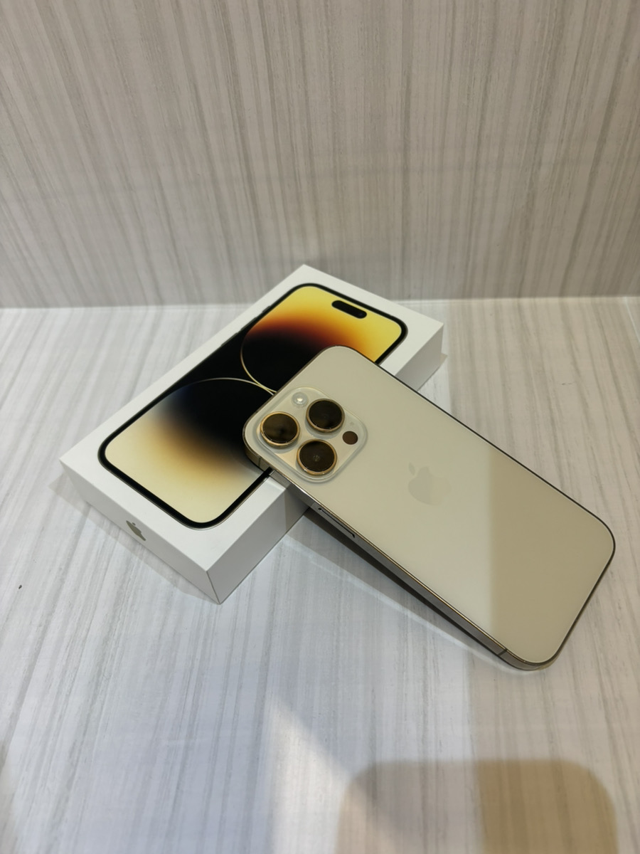 iPhone14Pro 512GB ゴールド 中古 本体 箱 のみ SBM△【藤沢OPA店】