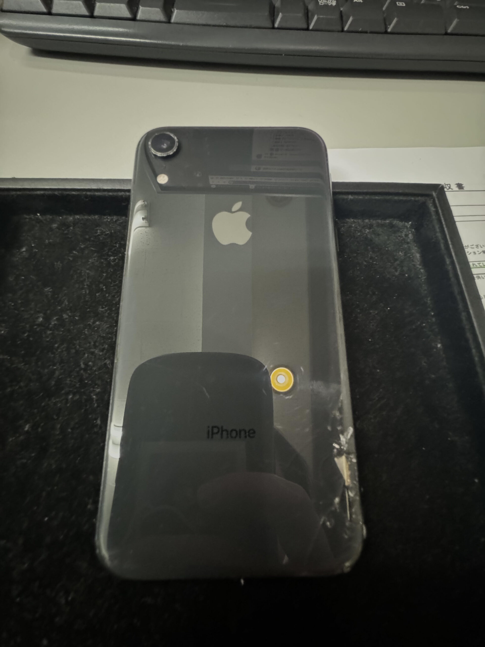 iPhoneXR 128GB black Softbank 背面画面割れ 中古品 【所沢店】