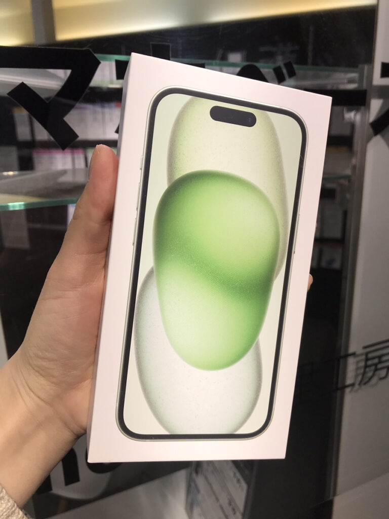 iphone iphone15 買取　新品　未開封　査定　買取　査定　川崎　スマホ　 128GB　グリーン　残債　分割　綺麗　減額　満足　iPhone修理工房　川崎日航店　日航ホテル　買取　買取クイック