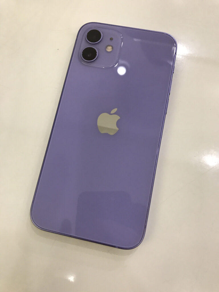 iphone iphone12 買取　新品　未開封　査定　買取　査定　川崎　スマホ　128GB　パープル　残債　分割　綺麗　減額　満足　iPhone修理工房　川崎日航店　日航ホテル　買取　買取クイック　docomo Softbank　KDDI　au　中古品　黒点　傷　カメラモード　写真　レンズ　サービス　バッテリー　劣化　