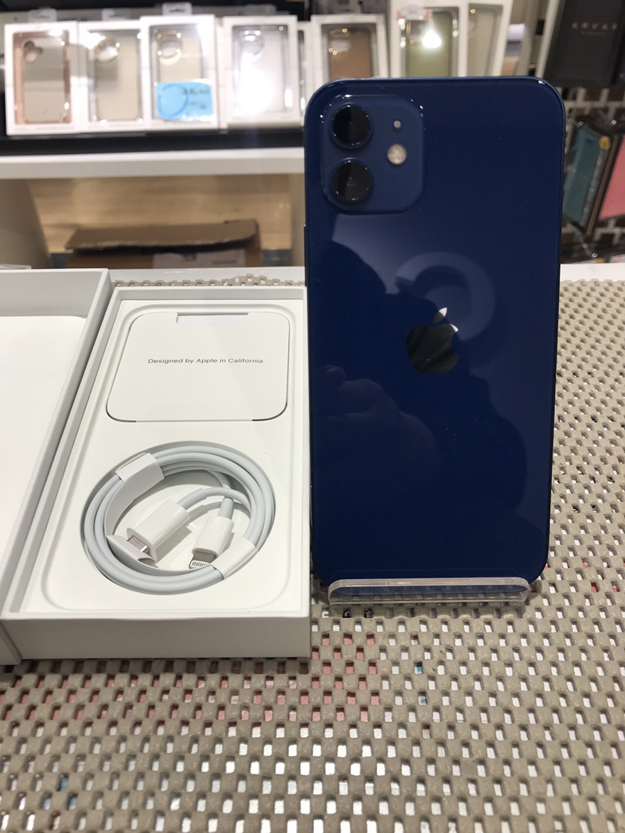 iPhone12 64GB ブルー 中古 本体・箱 au△【COCO東急プラザ蒲田店】