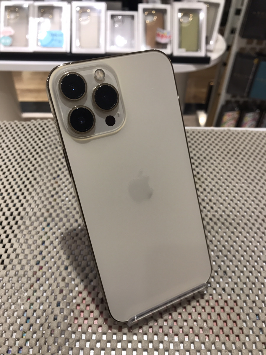 iPhone13ProMax 128GB ゴールド 中古 本体・箱 SB△【COCO東急プラザ蒲田店】