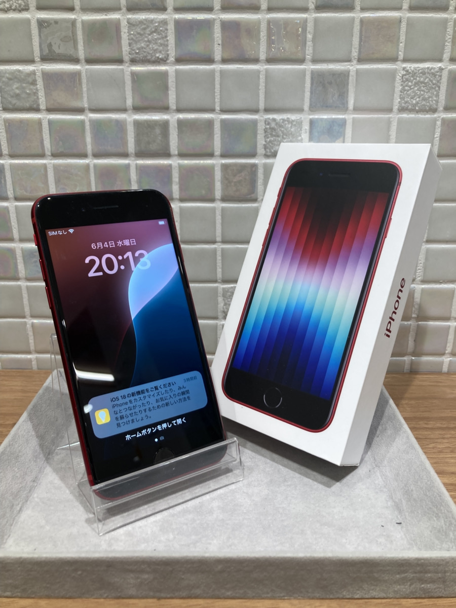 iPhoneSE3 64GB フレーム歪みあり 画面浮きあり【錦糸町PARCO店】