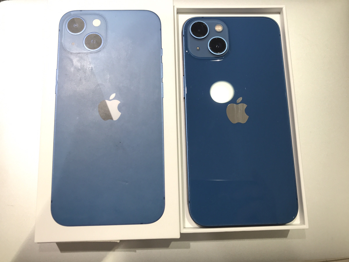 iPhone 13 128GB ブルー au △ 中古 箱あり　　【COCO東急プラザ蒲田店】