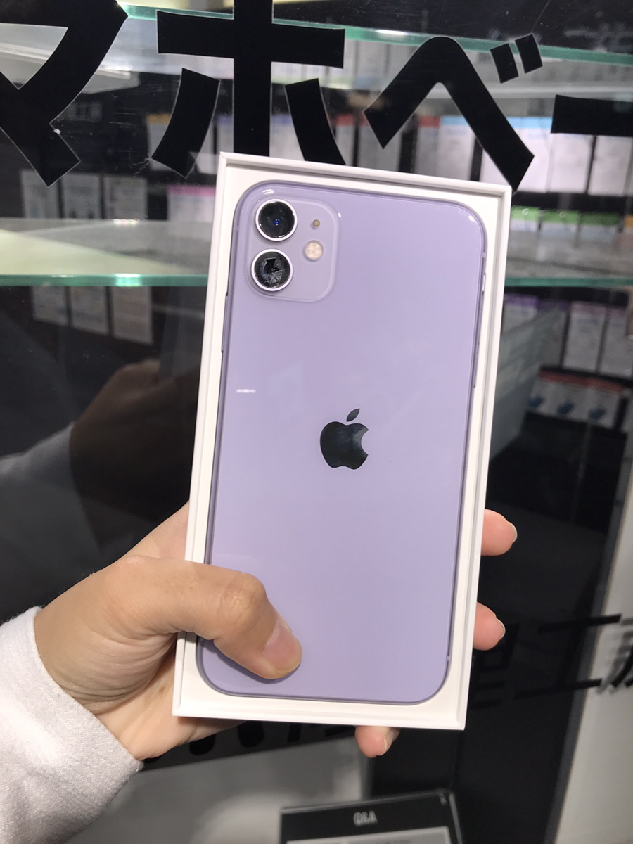 iPhone11 パープル 64GB 中古箱あり付属品未使用 SIMフリー【川崎店】