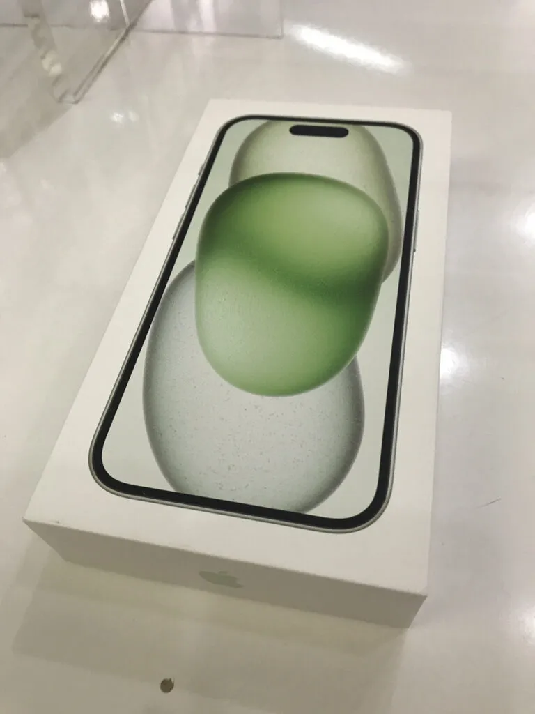 iphone  iphone15 買取　新品　未開封　査定　買取　査定　川崎　スマホ　
128GB　グリーン　残債　分割　綺麗　減額　満足　iPhone修理工房　川崎日航店　日航ホテル　買取　買取クイック
