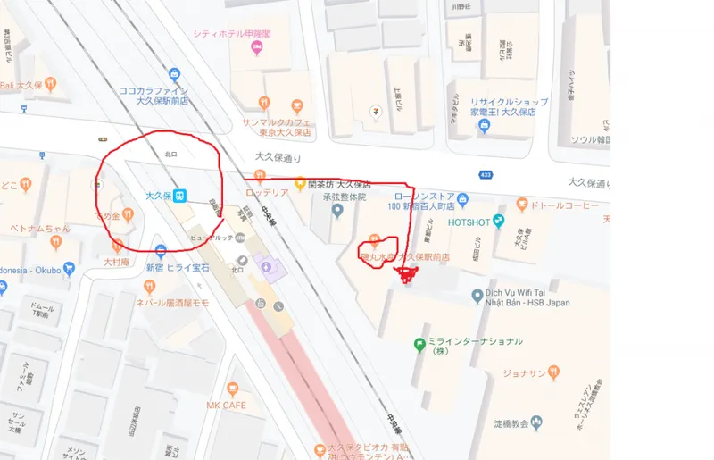 ミラインターナショナル道のり