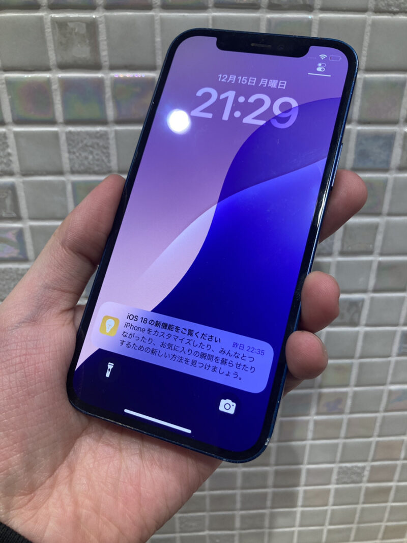 iPhone 12　256GB	ブルー　SBM系〇	故障品　【錦糸町PARCO】