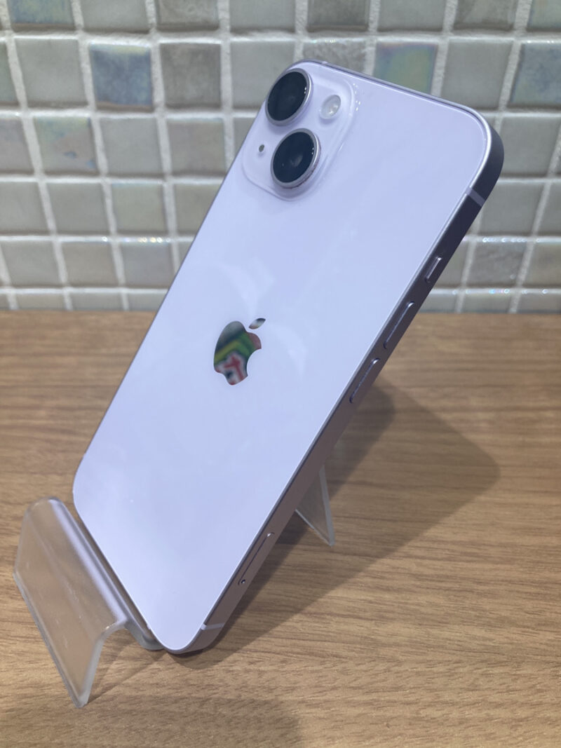 iPhone14　256GB　au○　パープル　中古品 【錦糸町PARCO】