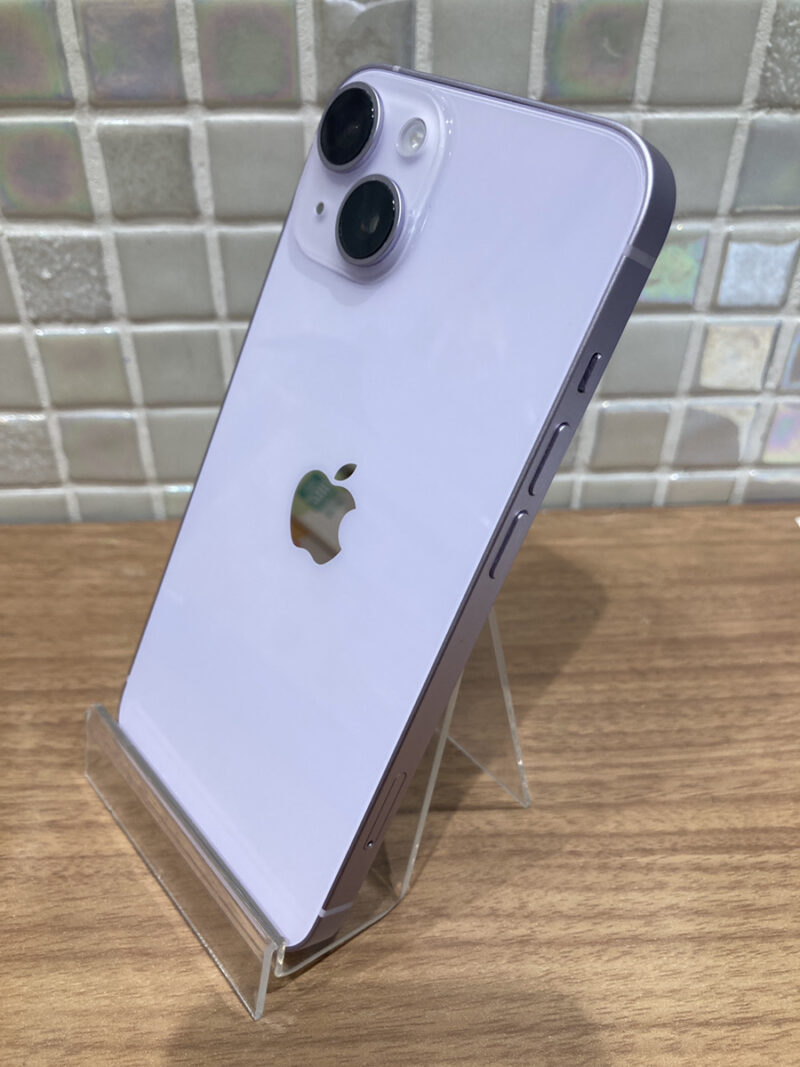 iPhone14  128GB パープル　au△　中古品　【錦糸町PARCO】