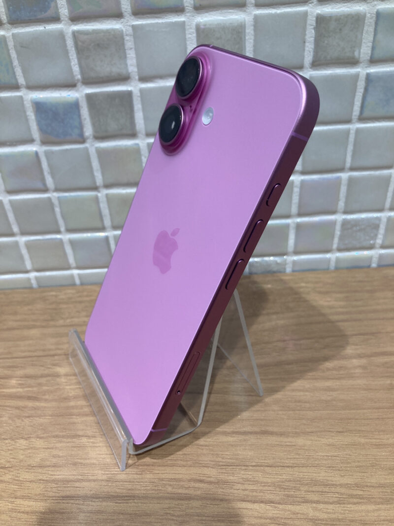 iPhone16　128GB　ピンク　利用判定ー　本体美品　【錦糸町PARCO店】